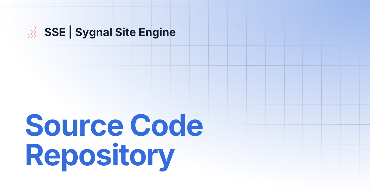 Source Code Repository | SSE | Sygnal Site Engine